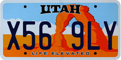 UT license plate X569LY