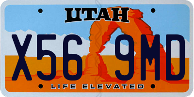 UT license plate X569MD