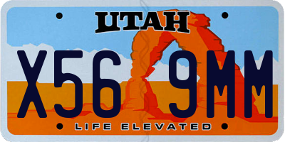 UT license plate X569MM