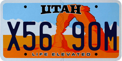 UT license plate X569OM