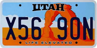 UT license plate X569ON