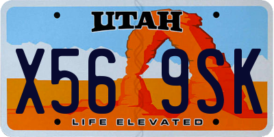 UT license plate X569SK