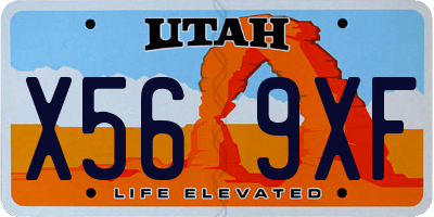 UT license plate X569XF