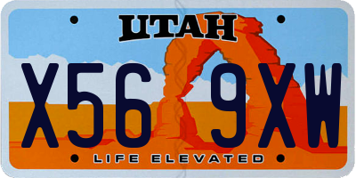 UT license plate X569XW