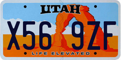 UT license plate X569ZF