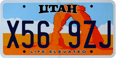 UT license plate X569ZJ