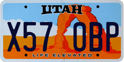 UT license plate X570BP