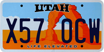 UT license plate X570CW