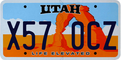 UT license plate X570CZ