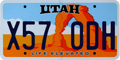 UT license plate X570DH