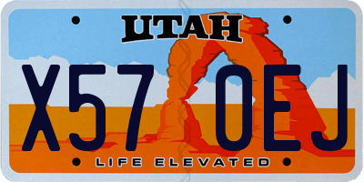 UT license plate X570EJ