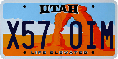 UT license plate X570IM