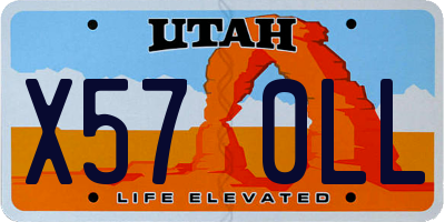 UT license plate X570LL