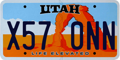 UT license plate X570NN