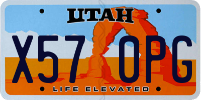 UT license plate X570PG