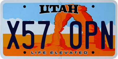 UT license plate X570PN