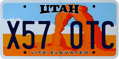 UT license plate X570TC
