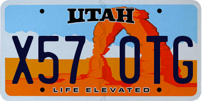UT license plate X570TG