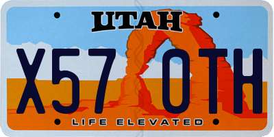 UT license plate X570TH