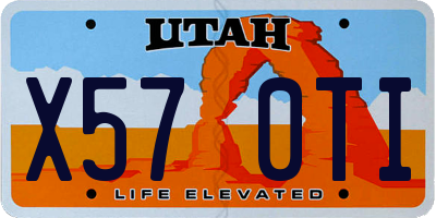 UT license plate X570TI