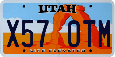 UT license plate X570TM