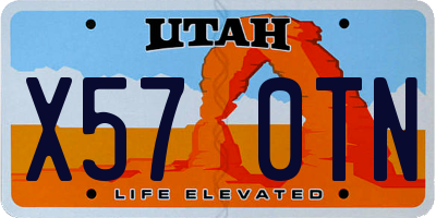 UT license plate X570TN