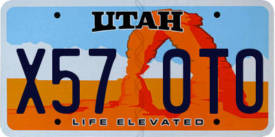 UT license plate X570TO