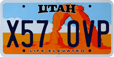 UT license plate X570VP