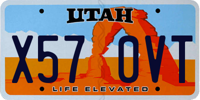 UT license plate X570VT