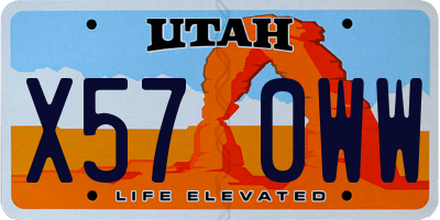 UT license plate X570WW