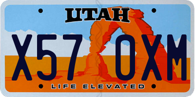 UT license plate X570XM
