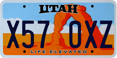 UT license plate X570XZ