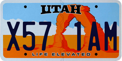 UT license plate X571AM