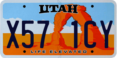 UT license plate X571CY