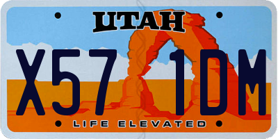 UT license plate X571DM