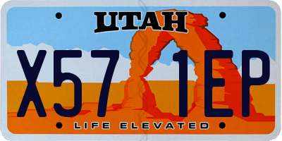 UT license plate X571EP