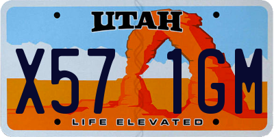 UT license plate X571GM