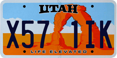 UT license plate X571IK