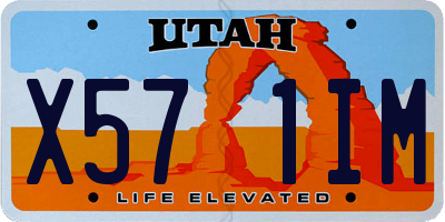 UT license plate X571IM