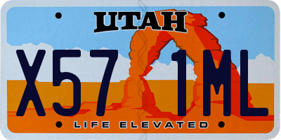 UT license plate X571ML