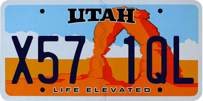 UT license plate X571QL