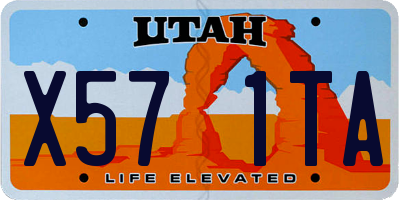 UT license plate X571TA