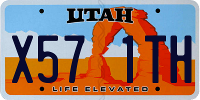 UT license plate X571TH
