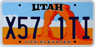 UT license plate X571TI