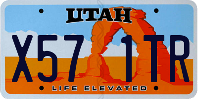 UT license plate X571TR