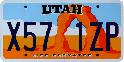 UT license plate X571ZP