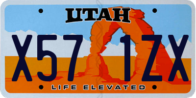 UT license plate X571ZX