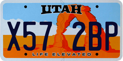 UT license plate X572BP