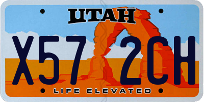 UT license plate X572CH