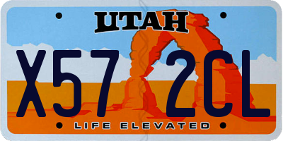 UT license plate X572CL